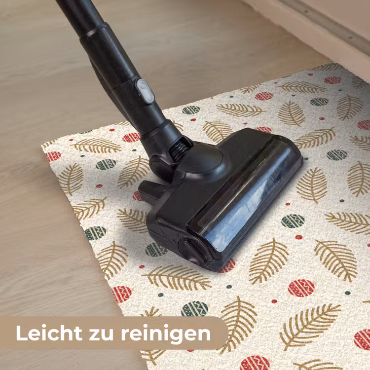 Patroon - Kerst - Symbolen - Beige Deurmat klein 898 -reinigen_DE