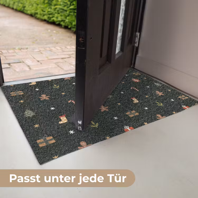 Patroon - Kerstsymbolen - Groen Deurmat klein 898 -USP_DE