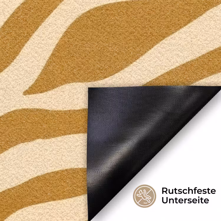 Patroon - Zebra - Bruin - Abstract Deurmat klein -antislip_DE