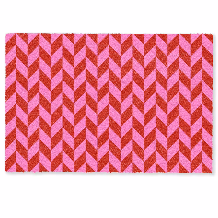 Patroon - Zigzag - Rood Deurmat klein -zkaufland3d