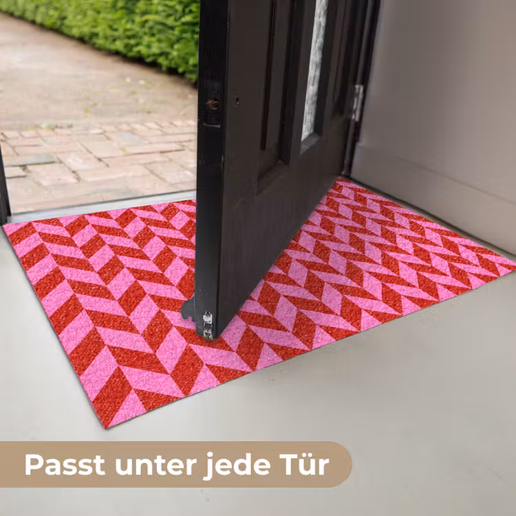 Patroon - Zigzag - Rood Deurmat klein -USP_DE