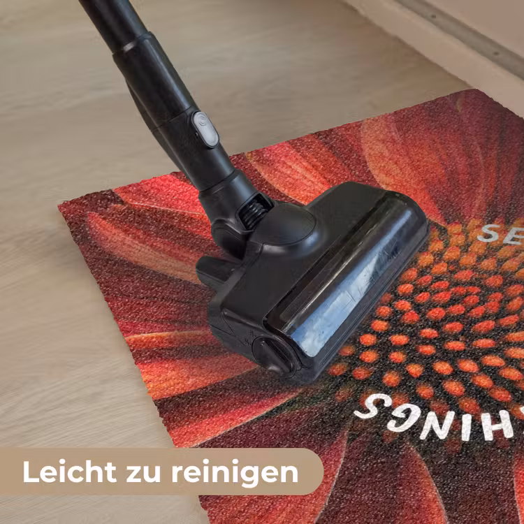 Close up - Bloem - Quote - Rood Deurmat klein -reinigen_DE