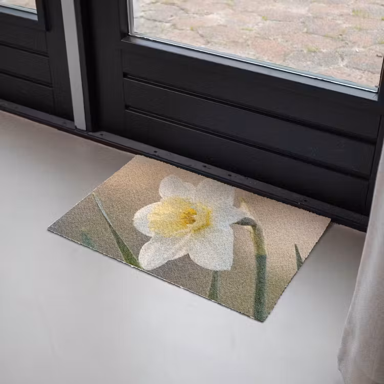 Narcis - Bloem - Minimalistisch Deurmat klein -sfeer2