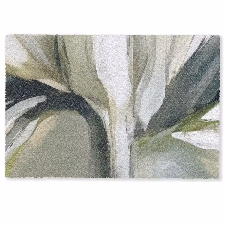 Natuur - Abstract - Groen - Penseelstreken Deurmat klein -zkaufland3d
