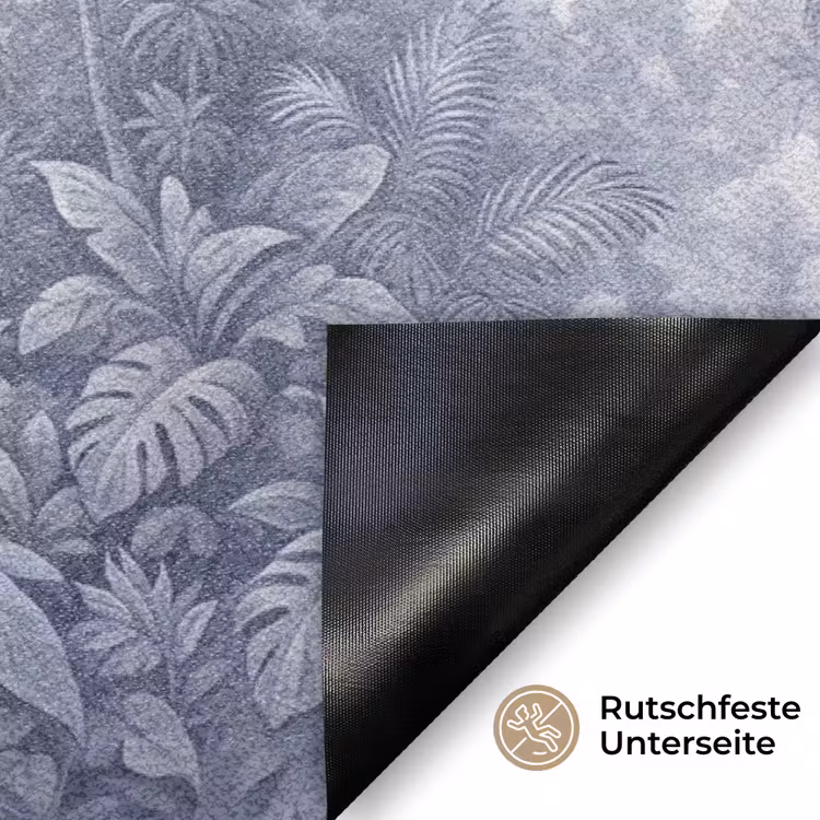 Natuur - Boom - Tropisch - Landschap - Blauw Deurmat klein -antislip_DE