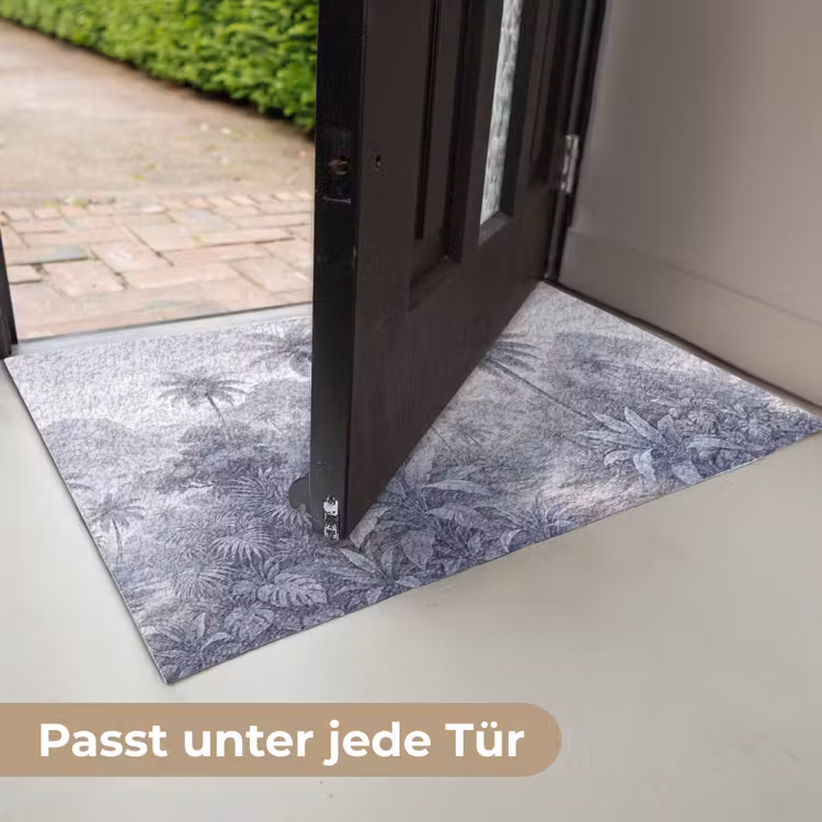 Natuur - Boom - Tropisch - Landschap - Blauw Deurmat klein -USP_DE