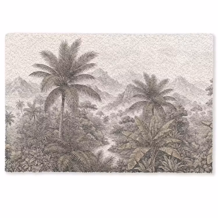 Natuur - Bergen - Rivier - Tropisch - Vintage Deurmat klein -zkaufland3d