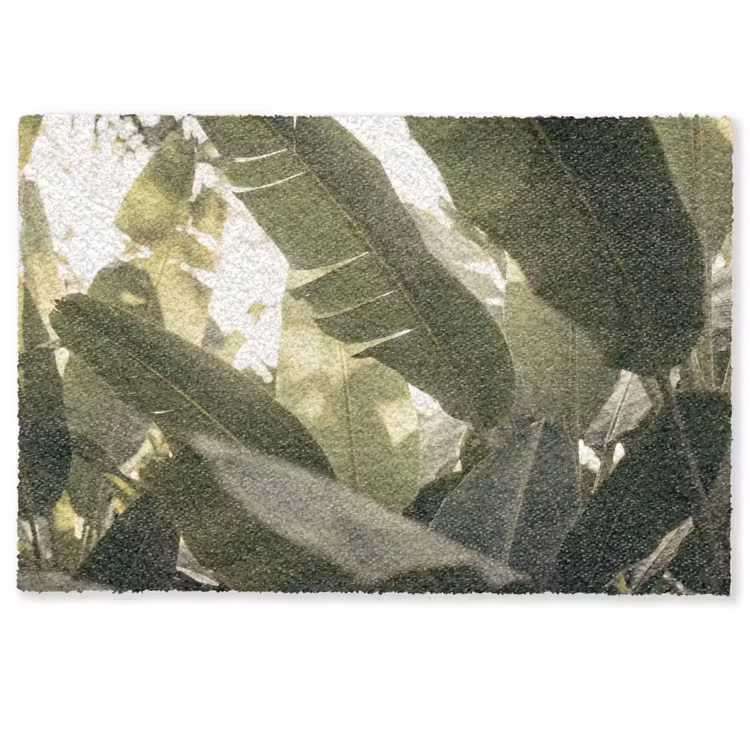 Natuur - Bladeren - Groen - Tropisch - Detail Deurmat klein -zkaufland3d
