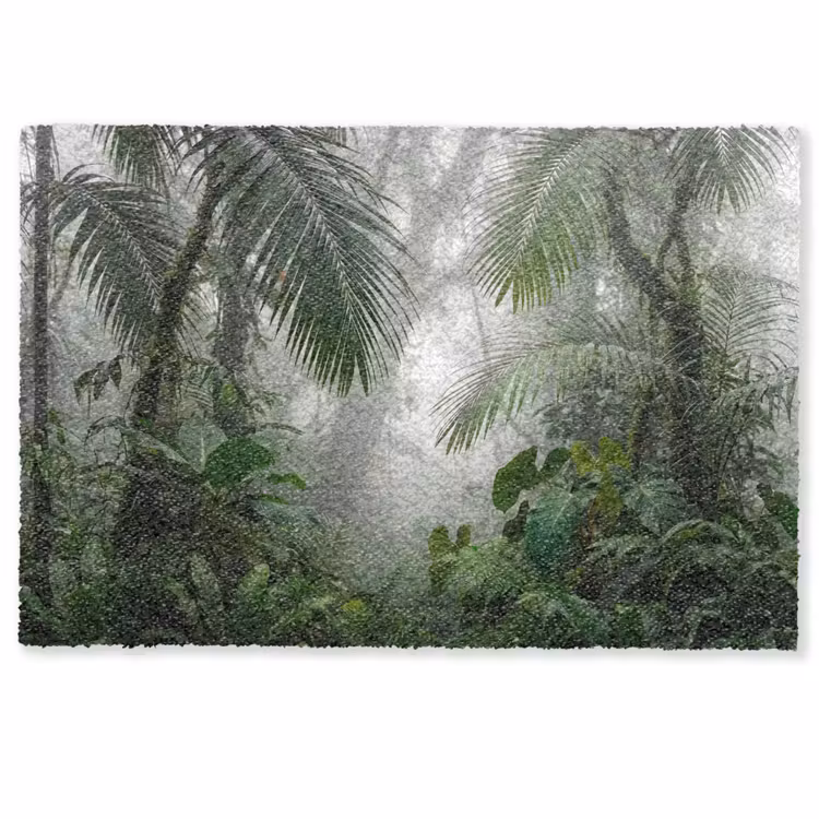 Natuur - Jungle - Mist - Tropisch - Groen Deurmat klein -zkaufland3d
