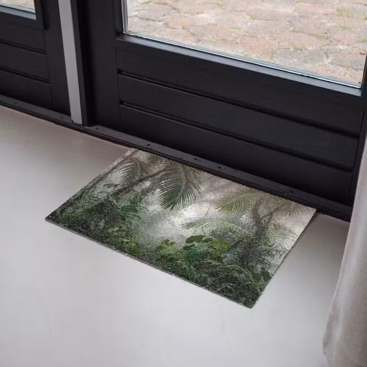 Natuur - Jungle - Mist - Tropisch - Groen Deurmat klein -sfeer2