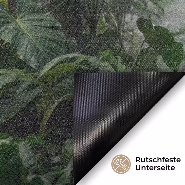 Natuur - Jungle - Mist - Tropisch - Groen Deurmat klein -antislip_DE