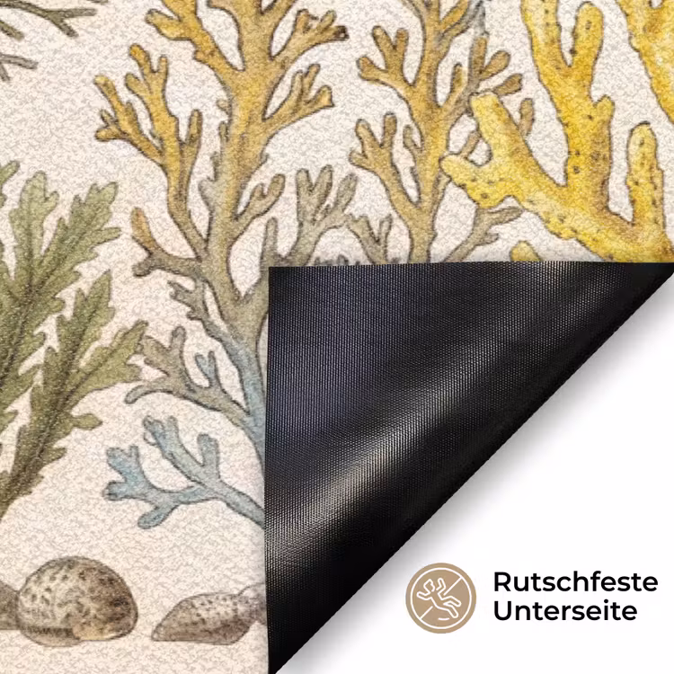 Natuur - Onderwater - Botanisch - Vintage - Kleurrijk Deurmat klein -antislip_DE