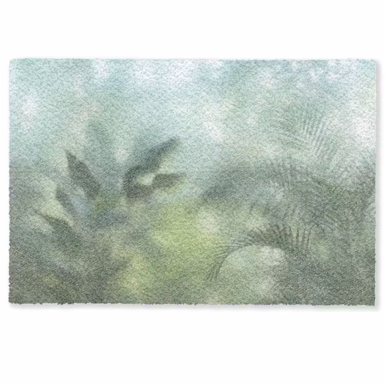 Natuur - Vervaagd - Groen - Abstract - Modern Deurmat klein -zkaufland3d