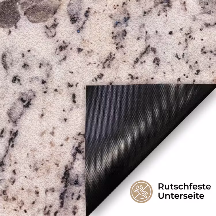 Natuursteen - Patroon - Abstract - Beige - Grijs Deurmat klein -antislip_DE