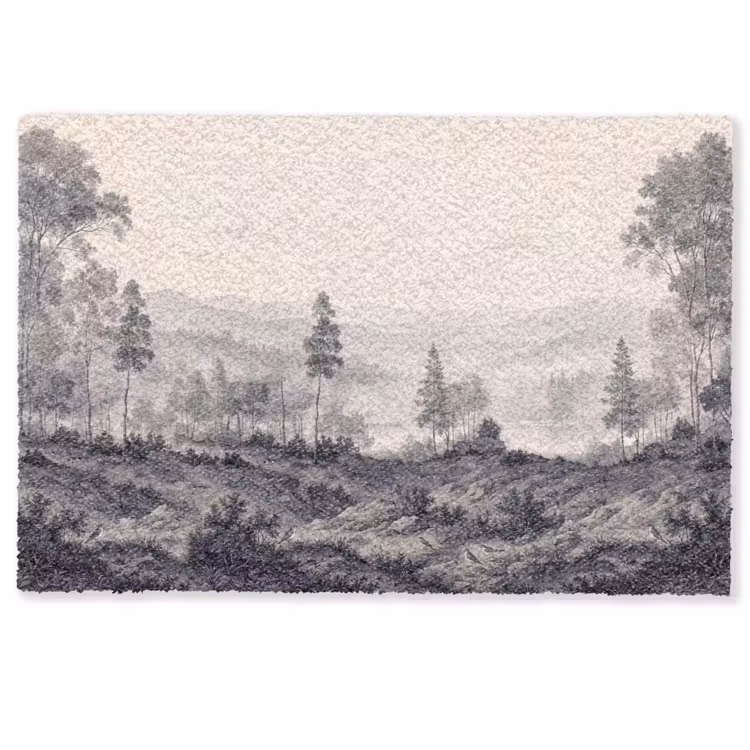 Mistig - Berglandschap - Illustratie Deurmat klein -zkaufland3d