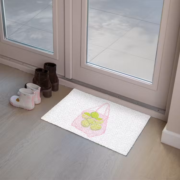 Netzakje - Roze - Illustratie - Limoenen Deurmat klein -sfeer3