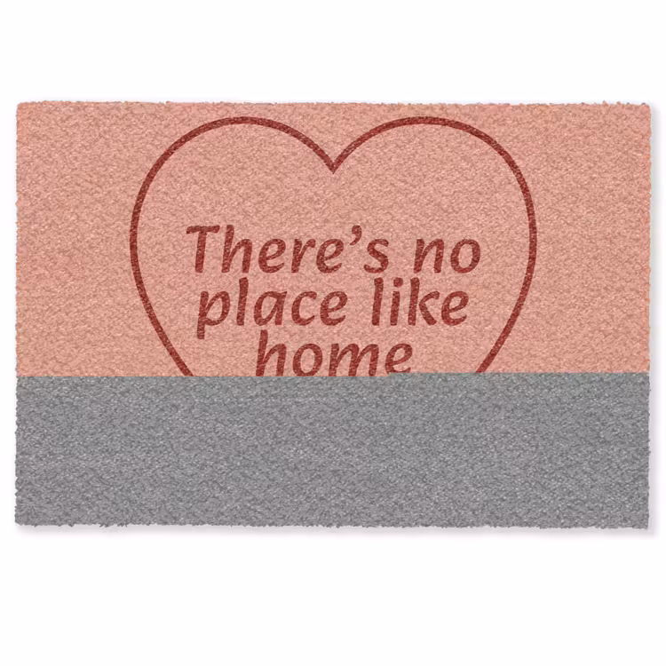 There's no place like home - Quote - Zalmroze Deurmat klein -zkaufland3d