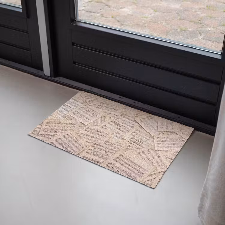 Bladmuziek - Oud - Noten - Vintage - Beige Deurmat klein -sfeer2