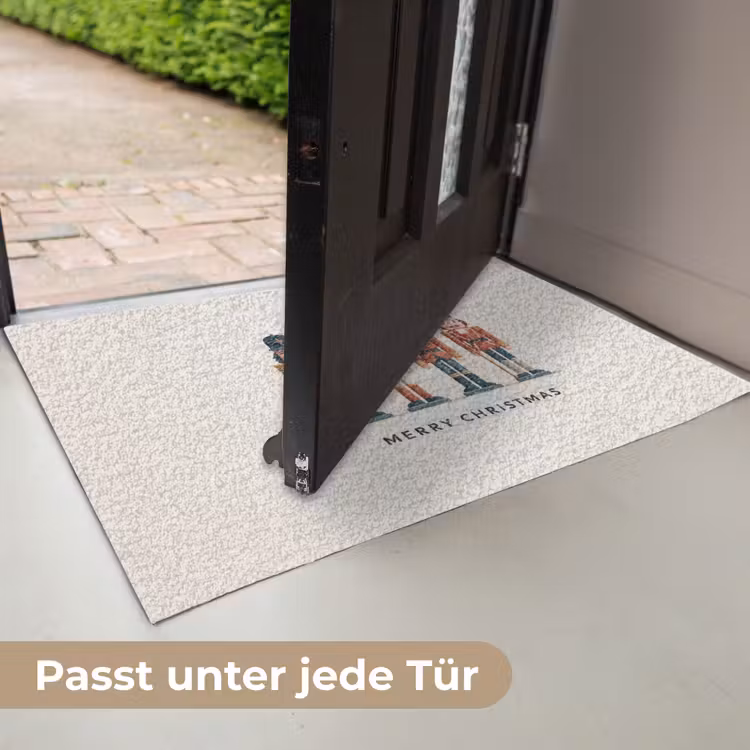 Notenkrakers - Minimalistisch - Kerst - Beige Deurmat klein -USP_DE