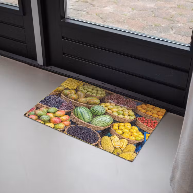 Fußmatte - Obst – Markt – Bunt - Fruit - Markt - Kleurrijk Deurmat klein
