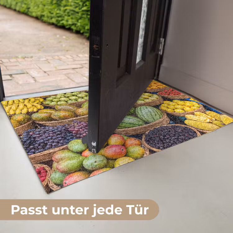 Fußmatte - Obst – Markt – Bunt - Fruit - Markt - Kleurrijk Deurmat klein