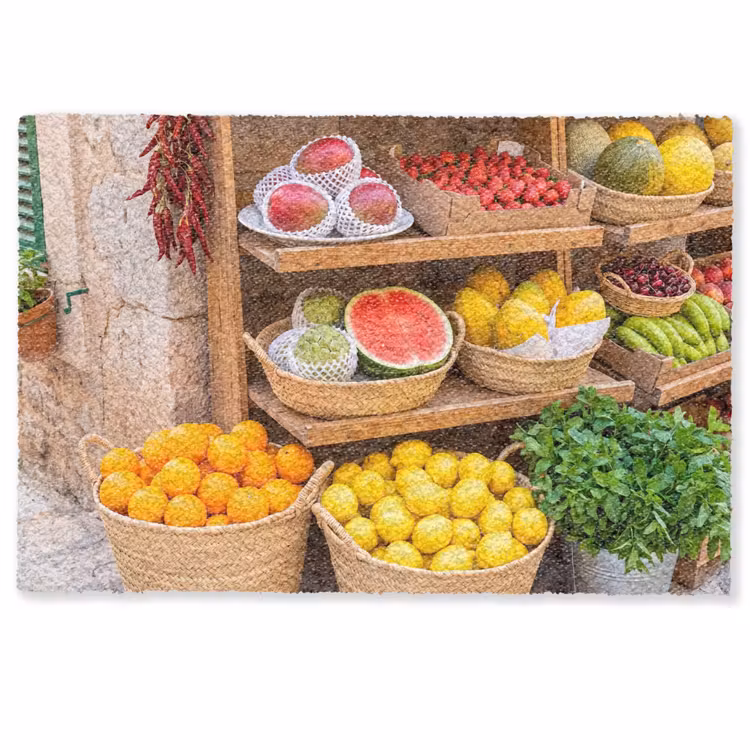 Fußmatte - Obst – Markt – Frisch - Fruit - Markt - Vers Deurmat klein