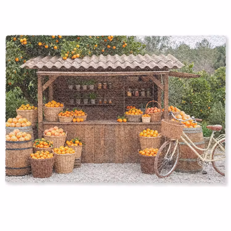 Fußmatte - Obst – Markt – Ländlich - Fruit - Markt - Landelijk Deurmat klein