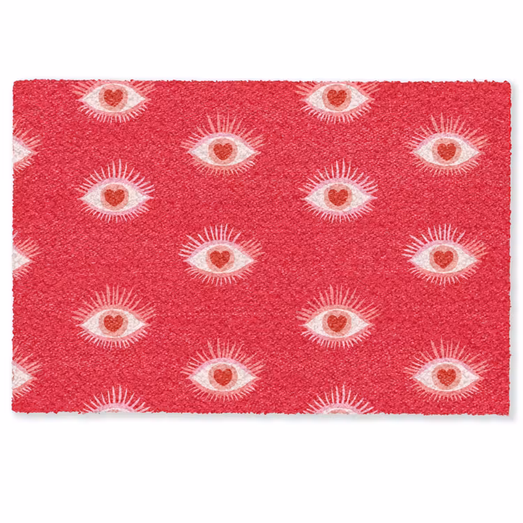 Ogen - Hart - Abstract - Rood - Roze Deurmat klein 898 -zkaufland3d