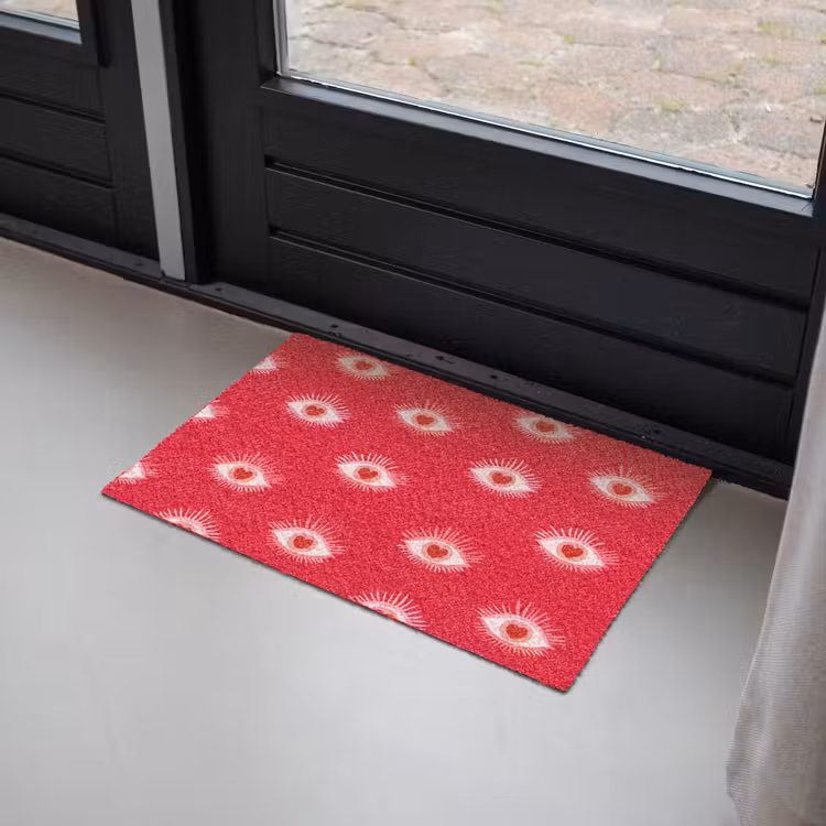 Ogen - Hart - Abstract - Rood - Roze Deurmat klein 898 -sfeer2