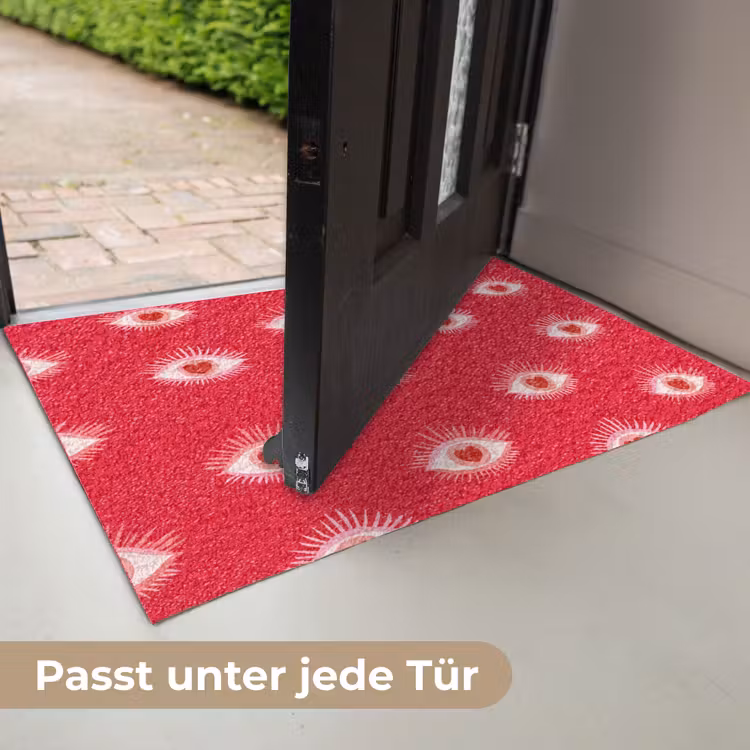 Ogen - Hart - Abstract - Rood - Roze Deurmat klein 898 -USP_DE