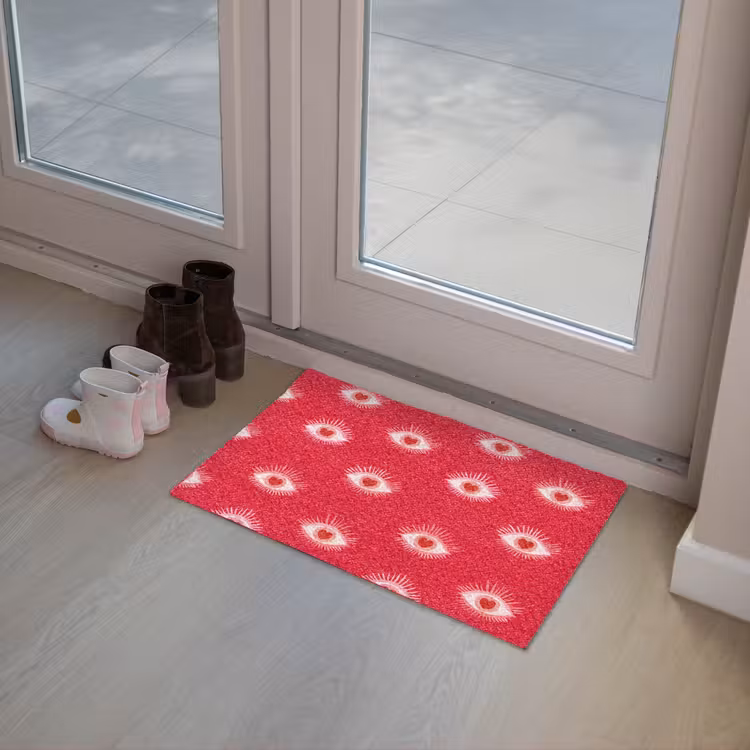 Ogen - Hart - Abstract - Rood - Roze Deurmat klein 898 -sfeer3