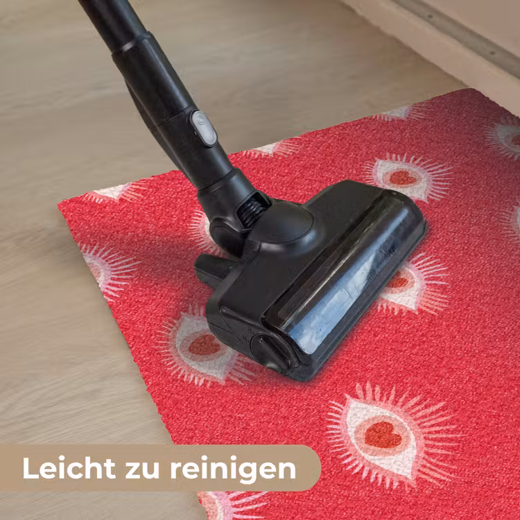 Ogen - Hart - Abstract - Rood - Roze Deurmat klein 898 -reinigen_DE