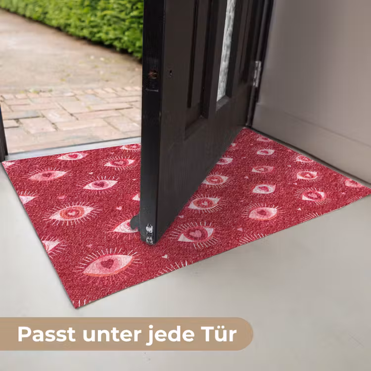 Ogen - Patroon - Roze - Donkerrood Deurmat klein 898 -USP_DE