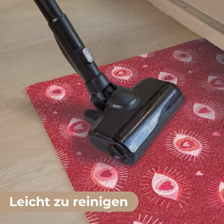 Ogen - Patroon - Roze - Donkerrood Deurmat klein 898 -reinigen_DE