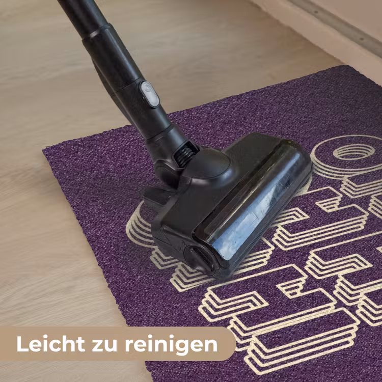 Oh hi - Paars - 3D Deurmat klein -reinigen_DE