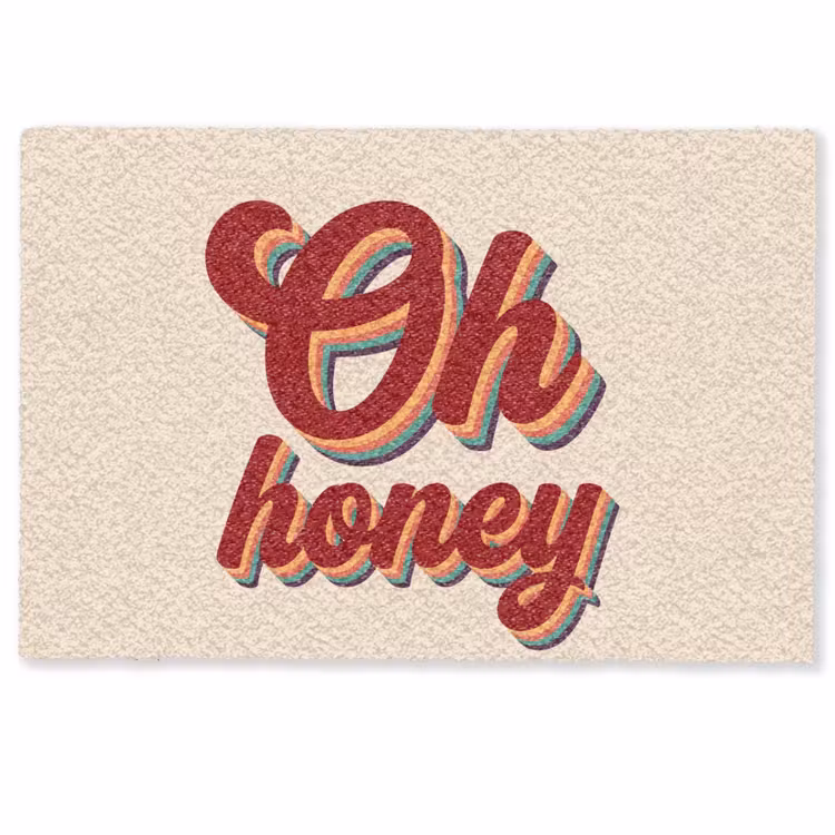 Oh honey - Rood - Schaduw Deurmat klein -zkaufland3d