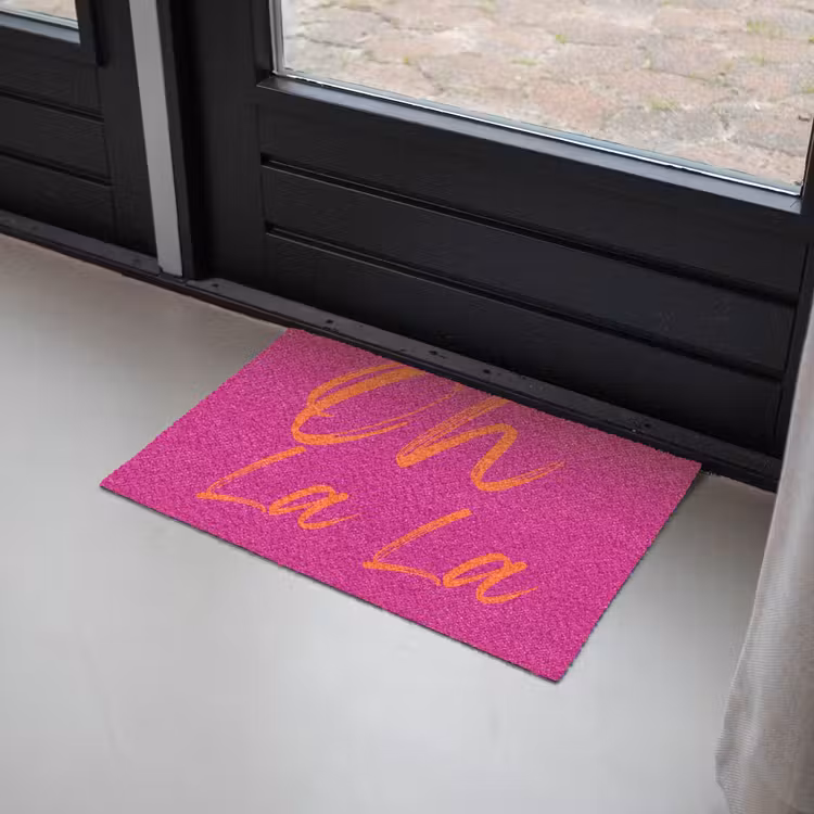 Oh la la - Oranje - Roze Deurmat klein -sfeer2