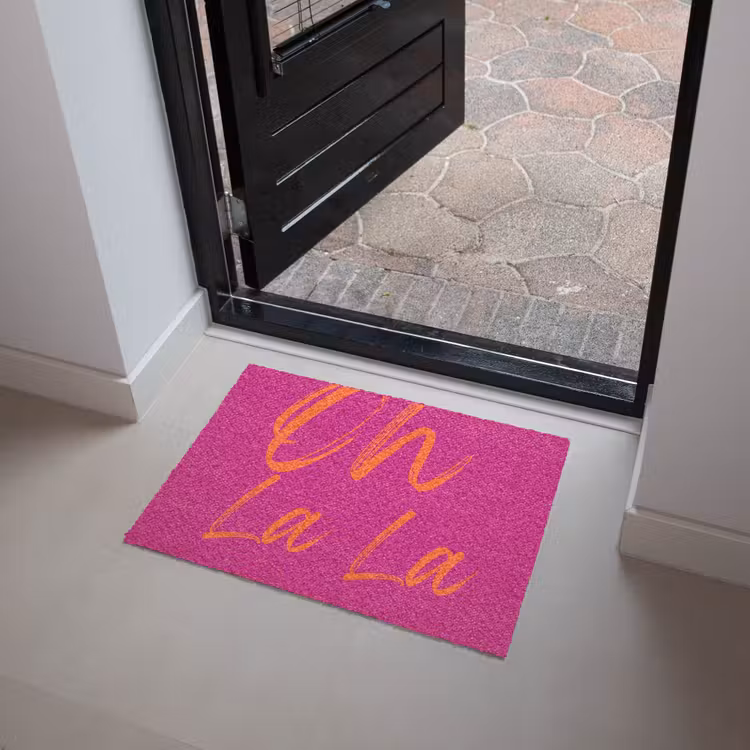 Oh la la - Oranje - Roze Deurmat klein -sfeer5