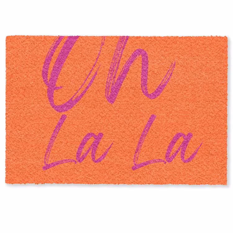 Oh la la - Oranje - Roze - Grafisch Deurmat klein -zkaufland3d