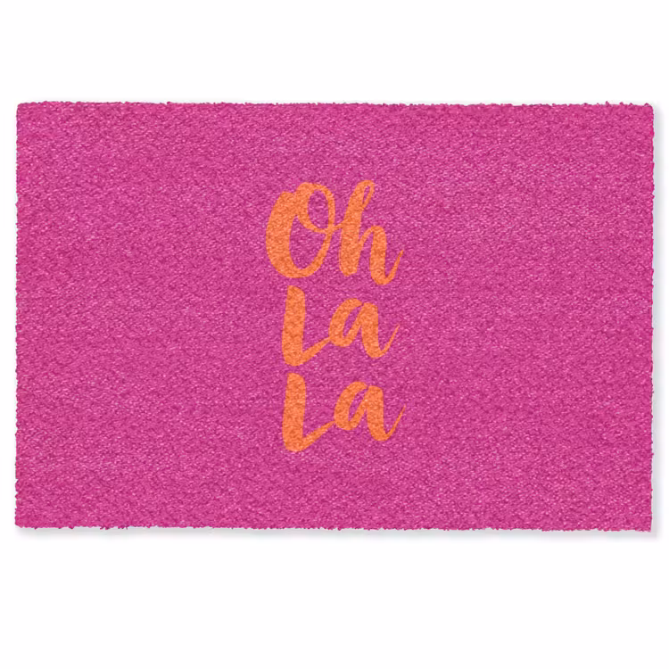 Oh la la - Roze - Oranje - Minimalistisch Deurmat klein -zkaufland3d