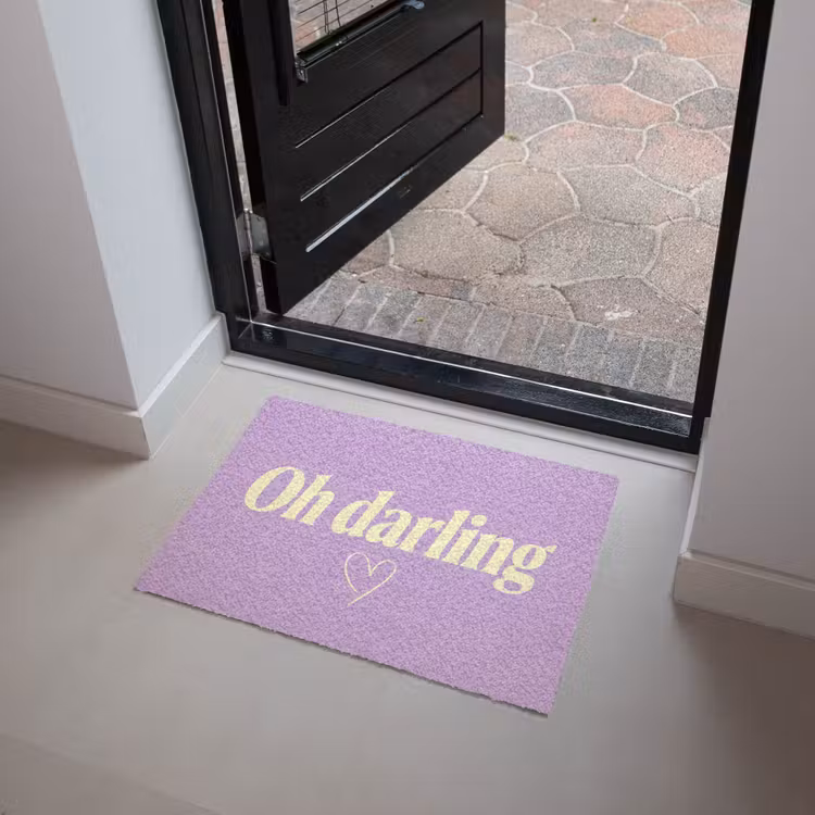 Oh darling - Hart - Paars Deurmat klein -sfeer5