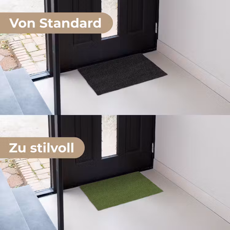 Olive - Drab - Groen Deurmat klein 898 -voor-na_DE