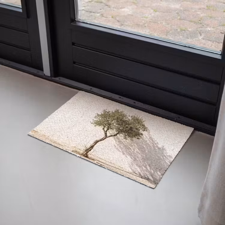 Fußmatte - Olivenbaum – Wand – weiß - Olijfboom - muur - wit Deurmat klein