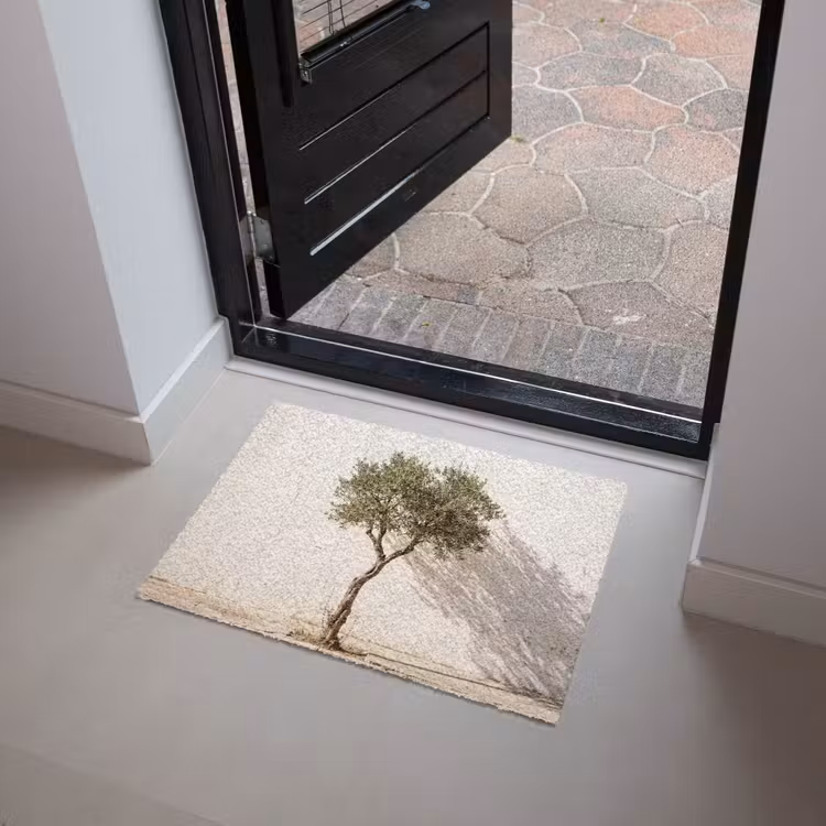 Fußmatte - Olivenbaum – Wand – weiß - Olijfboom - muur - wit Deurmat klein