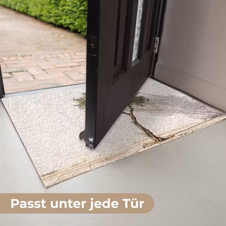 Fußmatte - Olivenbaum – Wand – weiß - Olijfboom - muur - wit Deurmat klein