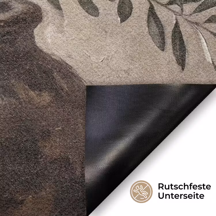 Olijfplant - Aardenpot - Abstract - Beige Deurmat klein -antislip_DE