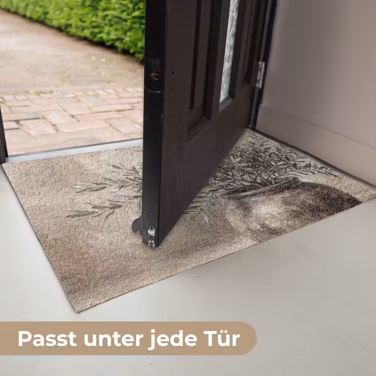 Olijfplant - Aardenpot - Abstract - Beige Deurmat klein -USP_DE