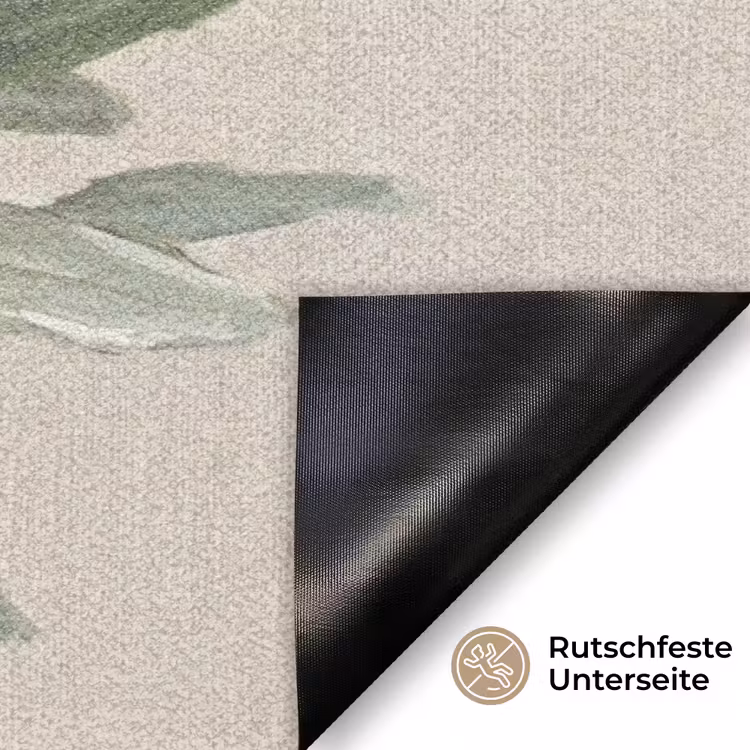 Olijftak - Bladeren - Natuur - Groen - Beige Deurmat klein -antislip_DE