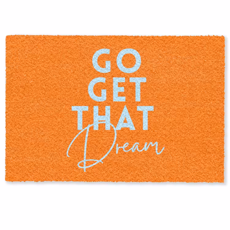 Oranje - Blauw - Go get that dream Deurmat klein -zkaufland3d