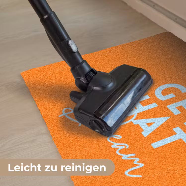 Oranje - Blauw - Go get that dream Deurmat klein -reinigen_DE
